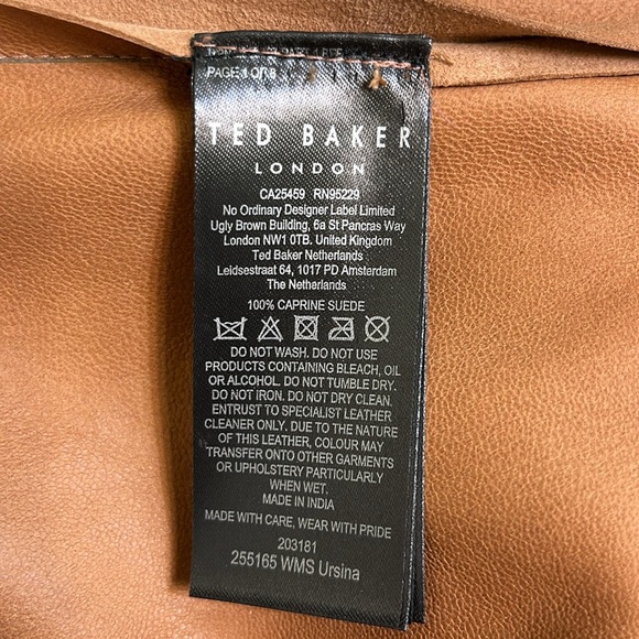 Ted Baker “Ursina” Suede Wrap Skirt Sz 4-6 - Picture 8 of 9